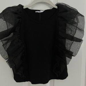 M zara black shirt